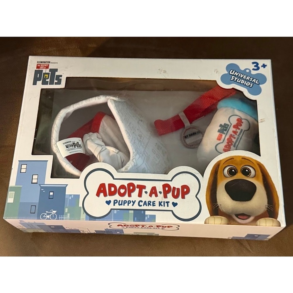 Universal Studios Secret Life of Pets Adopt-A-Pup Puppy Care Kit Toy Set NEW